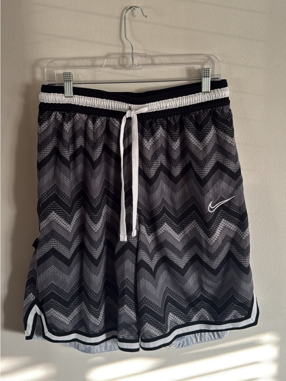 Nike Men’s Black & White Chevron Athletic Shorts